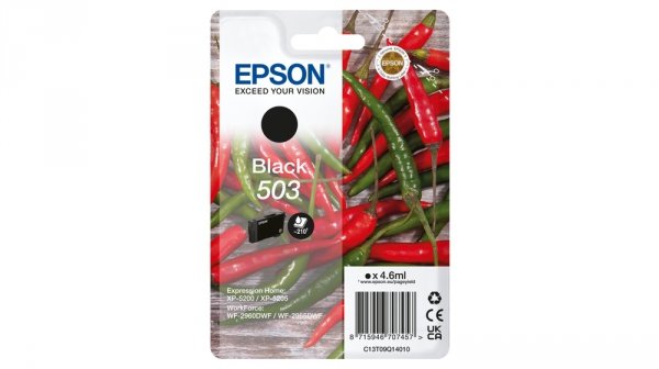 Tusz EPSON C13T09Q14010, T09Q140, 503, black, 4.6ml, Epson XP-5200, XP-5205, WF-2960dwf, WF2965dwf