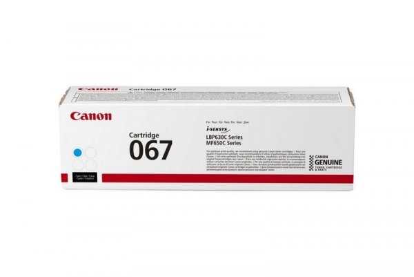 Toner Canon 067 C, cyan, 1250s, 5101C002, Canon LBP631Cdw, LBP633Cdw, MF651Cw, MF655Cdw, MF657Cdw, O