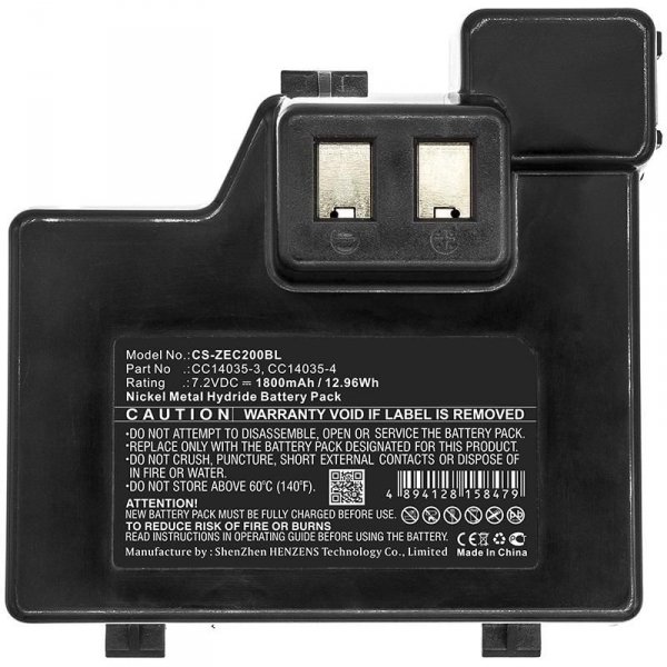 Części / CoreParts / zamiennik / Battery for Portable Printer 12.96Wh Ni-Mh 7.2V 1800mAh  Grey for Zebra Portable Printer Cameo 2