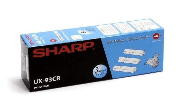 Folia do faxu SHARP UX93CR. 3*90str.. Sharp Fax UX-A400E. NXP500. UXA450. UXS10. FOA. FOP UX-93CR