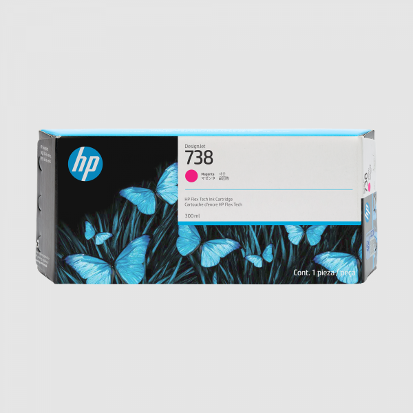 Tusz HP pigmentowy MAGENTA HP 738, 300ml (pasuje do Designjet T850/T950)