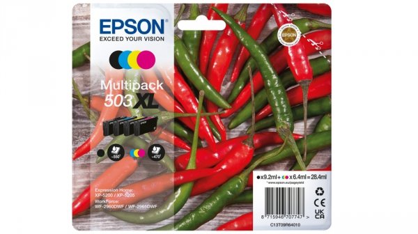 Tusz EPSON C13T09R64010, T09R640, 503XL, CMYK, 550s, 3x6.4/9.2ml, Epson XP-5200, XP-5205, WF-2960dwf, WF-2965dwf