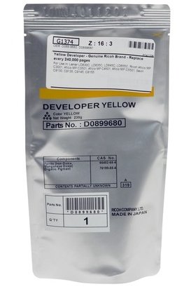 Developer Ricoh D0899680, yellow, 240000s, Ricoh Aficio MPC 3001, 3501, 4501, 5501