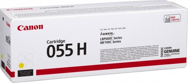 Toner Canon 055YH, yellow, 5900s, 3017C002, high capacity, Canon MF742Cdw, MF744Cdw, MF746Cx, LBP663Cdw, LBP664Cx, O