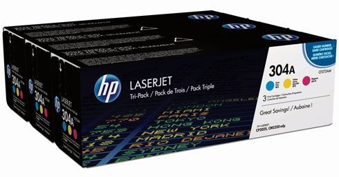 Toner HP CF372AM. cyan/magenta/yellow. 8400 (3Ă—2800)s. 304A. HP LaserJet+. N. 3Ă—900g. 3szt CF372AM