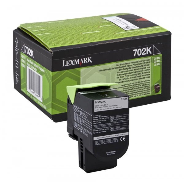 Lexmark oryginalny toner 70C20K0. black. 1000s. return. Lexmark CS510de. CS410dn. CS310dn. CS310n. CS410n 70C20K0