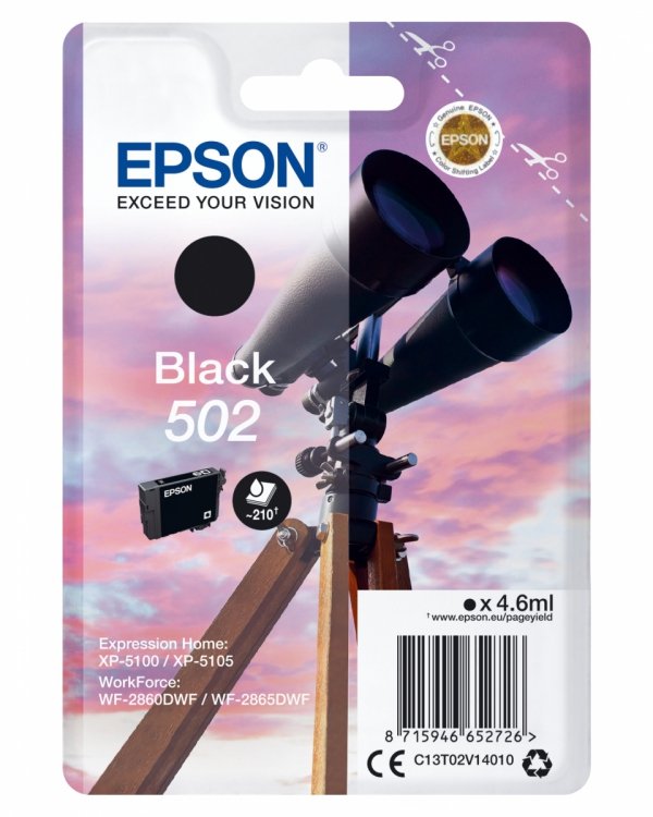 Tusz EPSON 502 Binocular 4.6ml BK