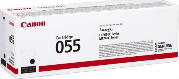 Toner Canon 055, black, 2300s, 3016C002, Canon MF742Cdw, MF744Cdw, MF746Cx, LBP663Cdw, LBP664Cx, O