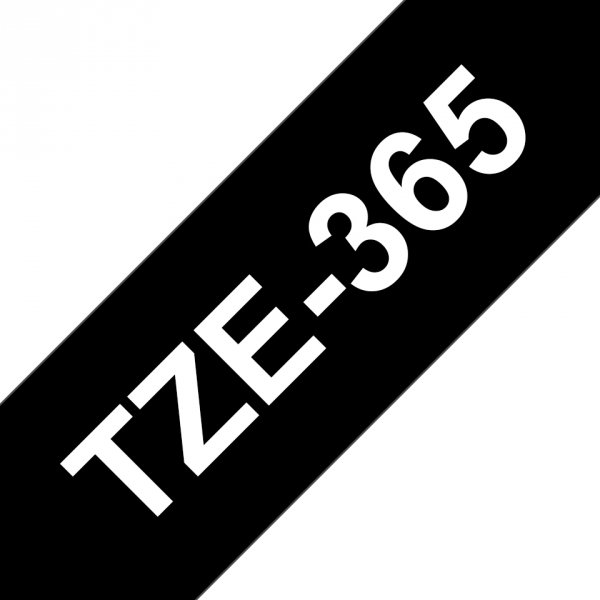 Taśma Brother TZE-365. czarny druk/biały podkład. laminowane. 8m. 36mm TZE365