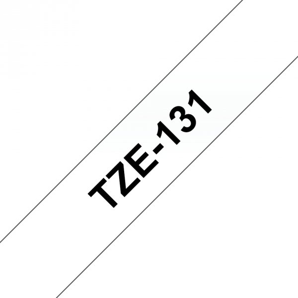 Taśma laminowana Brother Black on Clear 12mm TZE131