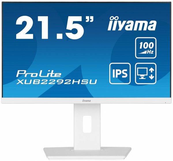 Monitor 21.5 cala ProLite XUB2292HSU-W6 IPS,100Hz,FreeSync,PIVOT,0.4ms,HDMI,  DP,4xUSB(3.2),2x2W,HAS(150mm), biały