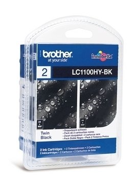 Tusz Brother LC-1100HYBKBP2. black. high capacity. 2szt. Brother DCP-6690CW. MFC-6490CW LC1100HYBKBP2