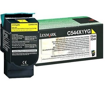 Toner Lexmark C544X1YG. yellow. 4000s. return. extra duża pojemnośÄ‡. Lexmark X544x C544X1YG