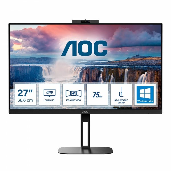 Monitor Q27V5CW 27 cali IPS HDMI DP USB-C Pivot Kamera