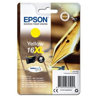 Tusz EPSON C13T16344012, T163440, 16XL, yellow, 6.5ml, Epson WorkForce WF-2540WF, WF-2530WF, WF-2520NF, WF-2010