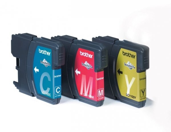 Tusz Brother LC-1100 RBWBP. cyan/magenta/yellow. Brother DCP-6690CW. MFC-6490CW LC1100RBWBP
