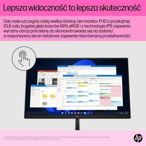 Monitor dotykowy FHD E24t G5 6N6E6AA