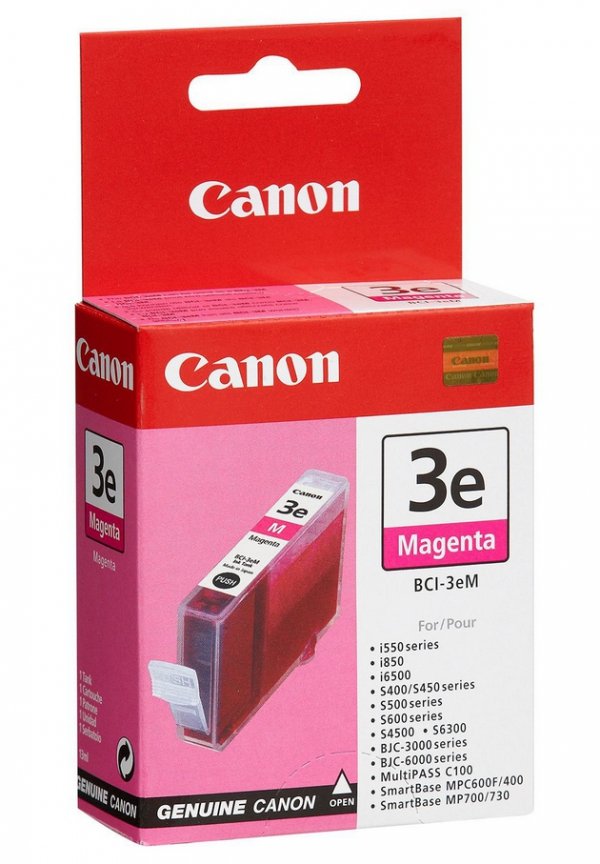 Tusz Canon BCI3eM. magenta. 280s. 4481A002. Canon BJ-C6000. 6100. S400. 450. C100. MP700 4481A002