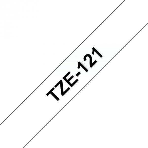 Taśma Brother TZE-121, czarny druk/przezroczysty podkład, laminowane, 8m, 9mm