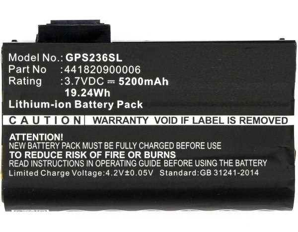 Części / CoreParts / zamiennik / Battery for AdirPro & Getac  Scanner 19.2Wh Li-ion 3.7V  5200mAh Black, PS236B, PS236, PS336, Sokkia