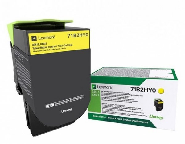 Toner Lexmark 71B2HY0, yellow, 3500s, Lexmark CS417dn,CS517de,CX417de