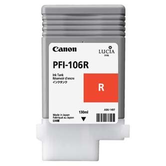 Canon oryginalny wkład atramentowy / tusz PFI106R. red. 130ml. 6627B001. ploter iPF-6300 6627B001