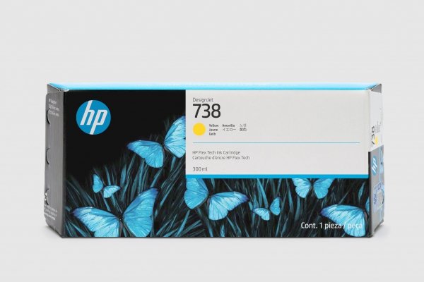 Tusz HP pigmentowy YELLOW HP 738, 300ml (pasuje do Designjet T850/T950)