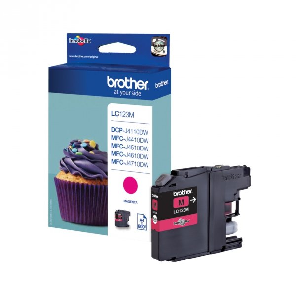 Tusz Brother LC-123M. magenta. 600s. Brother MFC-J4510 DW LC123M