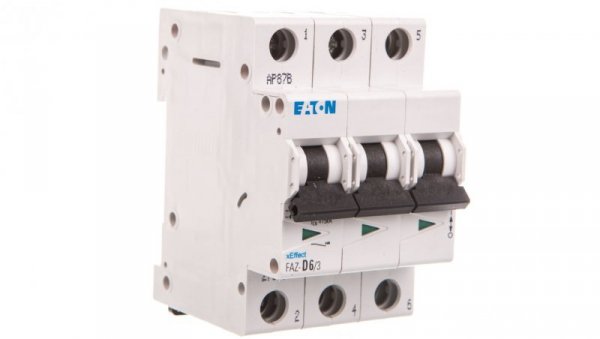 Wyłącznik nadprądowy 3P D 6A 15kA AC FAZ D6/3 278890