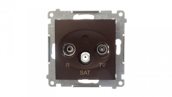 Simon 54 Gniazdo antenowe R/TV/SAT końcowe brąz mat DASK.01/46