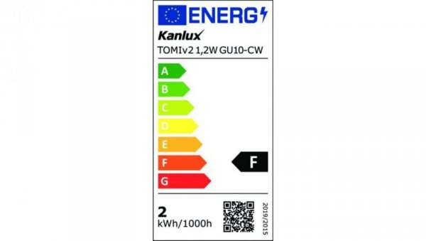 Żarówka LED TOMIv2 1,2W GU10-CW 120lm 6500K barwa zimna 34960