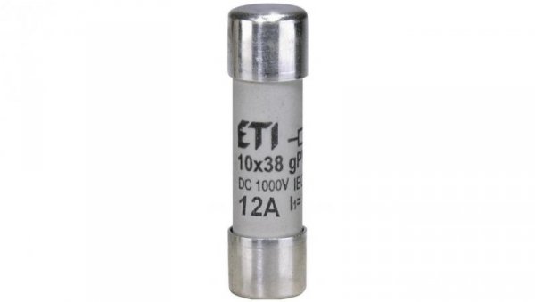 Wkladka bezpiecznikowa cylindryczna PV 10x38mm 12A gPV 1000V DC CH10 002625077