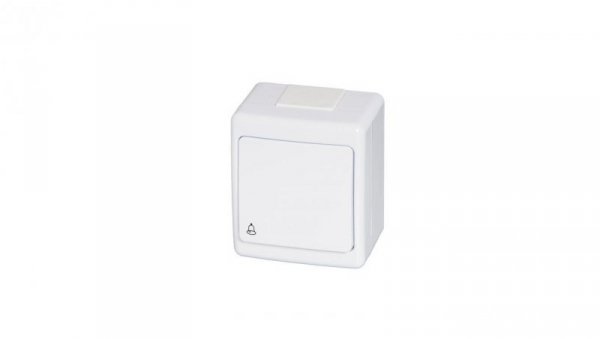BETA Wyłącznik pojedynczy chwilowy-dzwonek IP44 biały D.3110WD