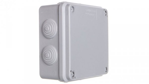 Puszka hermetyczna natynkowa 108x108x56mm IP44 szara PH-1A.3 28.13