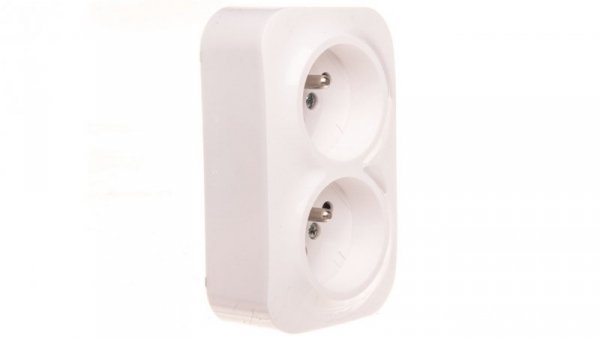 FORIX Gniazdo podwójne z/u 16A białe 782419