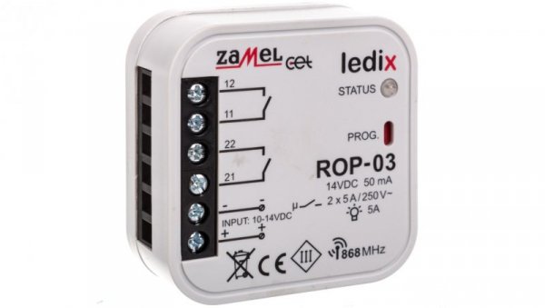 Radiowy odbiornik dopuszkowy 2-kanałowy ROP-03 LDX10000002