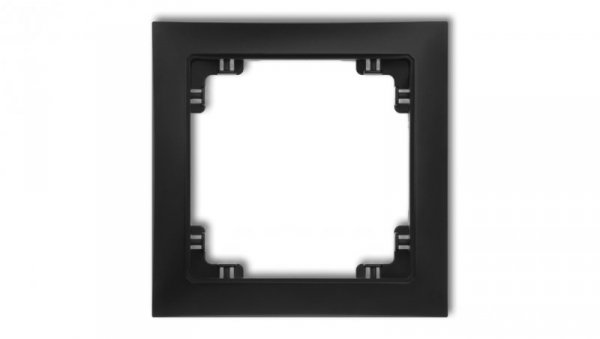 DECO Ramka uniwersalna pojedyncza z tworzywa DECO Soft czarny mat 12DRSO-1