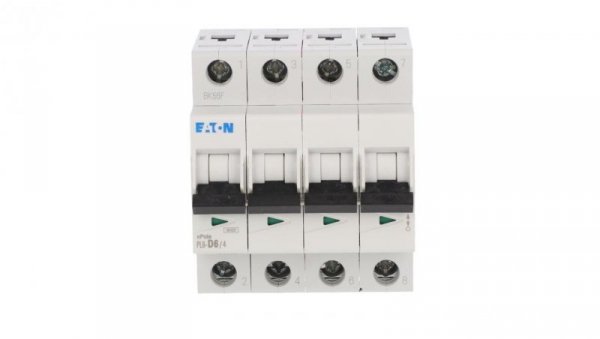 Wyłącznik nadprądowy 4P D 6A 6kA AC PL6-D6/4 166553