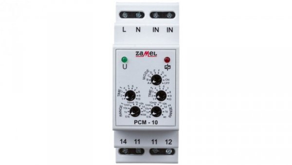 Przekaznik czasowy 1P 16A 0,1sek-10dni 230V AC wielofunkcyjny PCM-10 EXT10000085