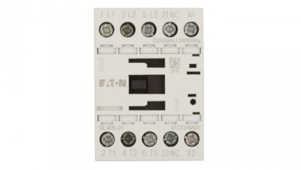 Stycznik mocy 15A 3P 230V AC 0Z 1R DILM15-01 (230V50HZ,240V60HZ) 290093