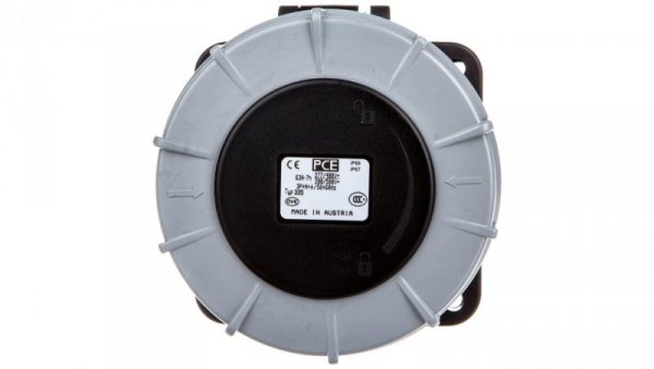 Gniazdo tablicowe 63A 5P 500V /100x100/ czarne IP67 POWER TWIST 335-7