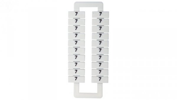 Oznacznik do złączek (EURO) 2,5-70mm2 /7/ biały 43192 /1 blister=20 szt/