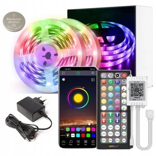 KSIPZE TAŚMA LED RGB 30m BLUETOOTH PILOT
