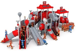 Plac zabaw Straż 02 – zestaw tematyczny strażacki dla dzieci EN 1176