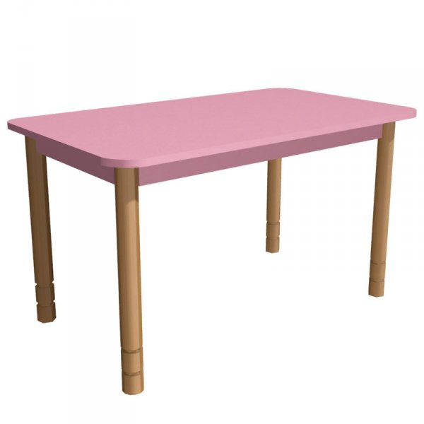 stolik przedszkolny drewniany prostokątny, stolik na drewnianych nogach, stolik drewniany, stolik przedszkolny, stół do przedszkola, stolik przedszkolny regulowany, stół przedszkolny z regulacją