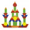 VIGA Drewniane Klocki Płaskie w wiaderku 250 elementów Montessori