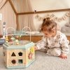 TOOKY TOY Interaktywny Drewniany Sześciokąt Montessori Otwierane Pudełko