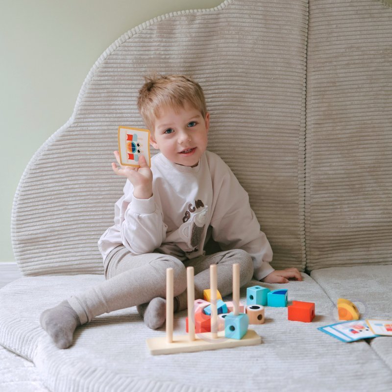 TOOKY TOY  Kreatywne Drewniane Klocki Przestrzenne 3d Krab