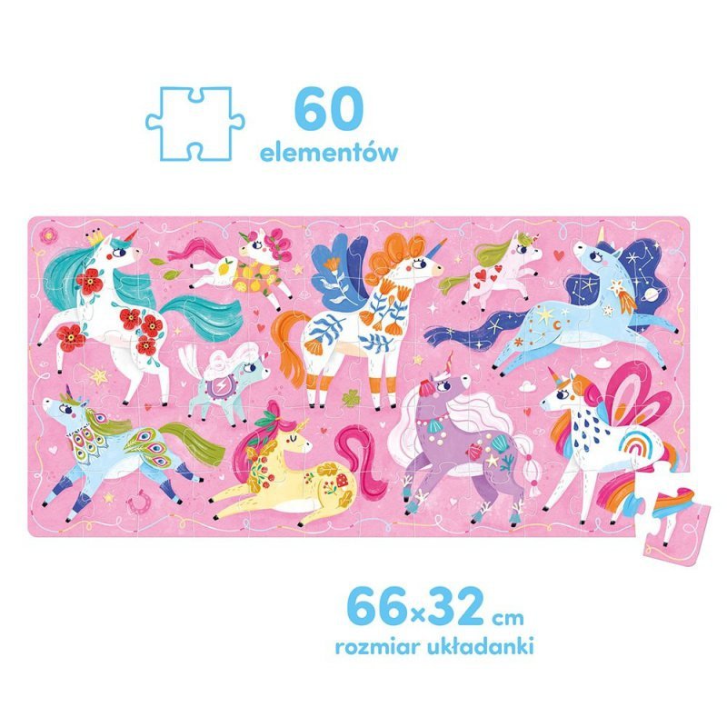 CzuCzu Puzzle 60 elementów Ach Jednorożce