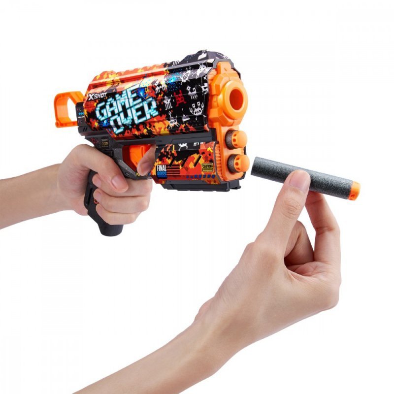 ZURU X-Shot Wyrzutnia wzór E SKINS-FLUX (8 Strzałek)
